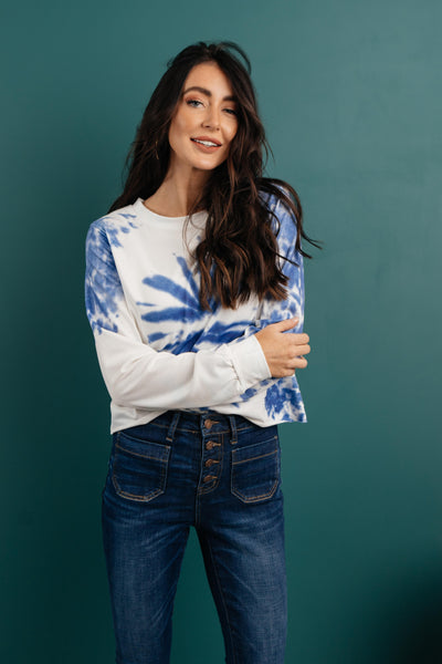 Bursts Of Blue Pullover