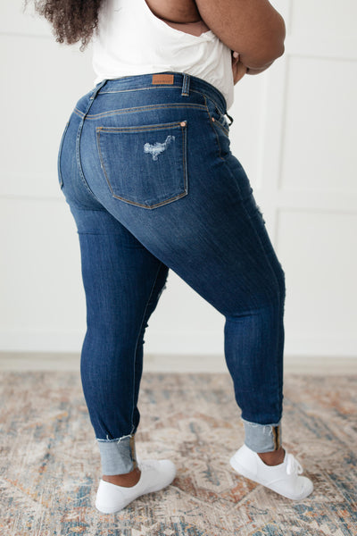 Button-Rise Springtime Jeans