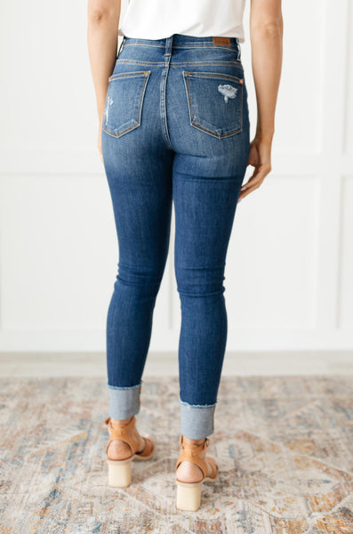 Button-Rise Springtime Jeans