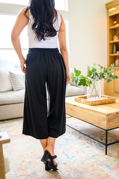 Casual and Carefree Wide Leg Cropped Pants