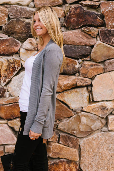 Charlotte Charcoal Cardigan