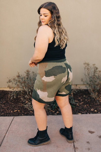 Chasing Sleep Lounge Set Shorts in Camo