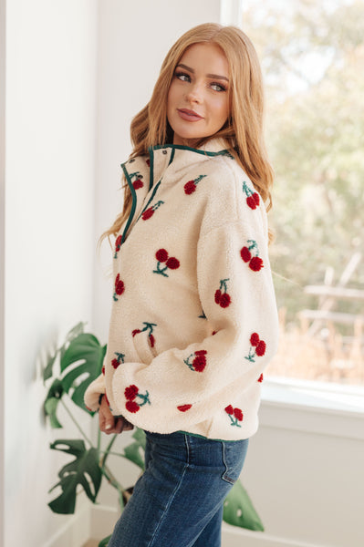 Cherry Tree Fleece Pullover