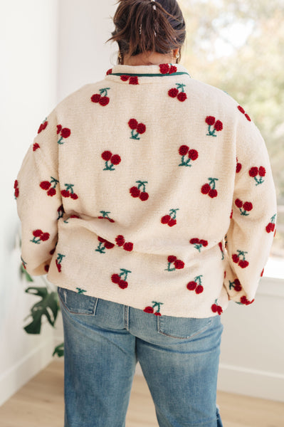 Cherry Tree Fleece Pullover