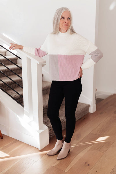 Color Block Top in Lavender