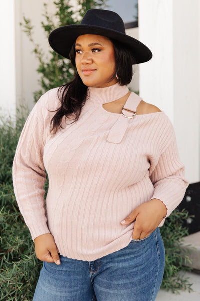 City Chic Sweater in Mauve