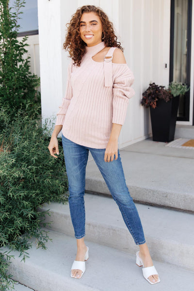 City Chic Sweater in Mauve