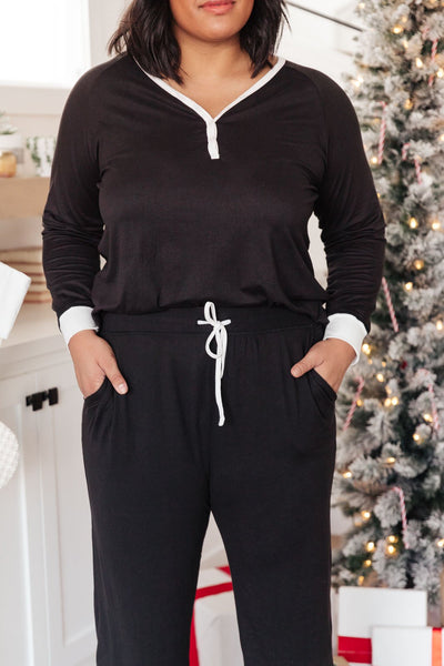 DOORBUSTER Classic & Cozy Pajama Bottoms in Black