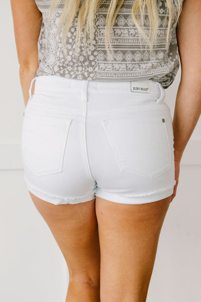 Clean Slate White Jean Shorts