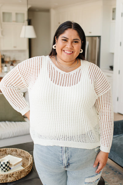 Clear View Sweater in White