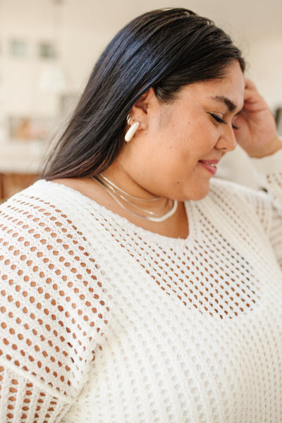 Clear View Sweater in White