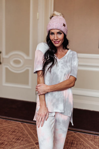 Cloud 9 Tie Dye Top in Peach