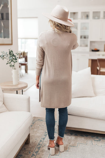 Coastal Town Cardigan in Taupe