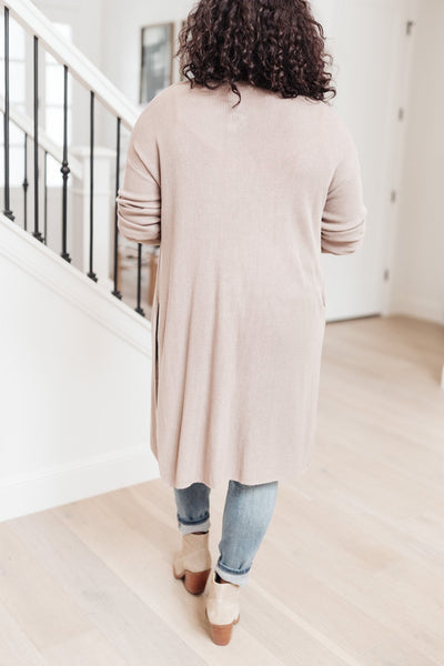 Coastal Town Cardigan in Taupe