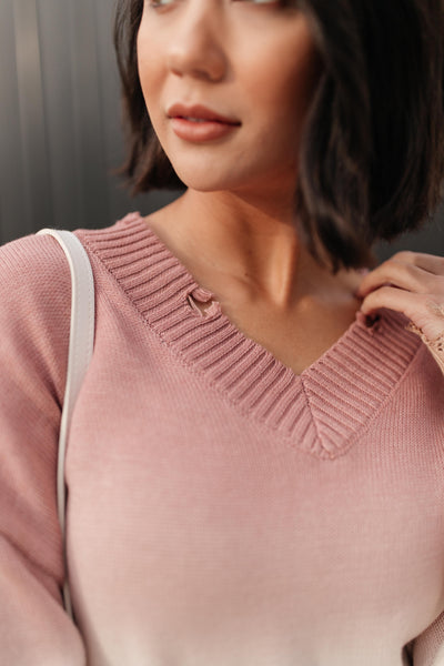Color Melt Sweater in Mauve