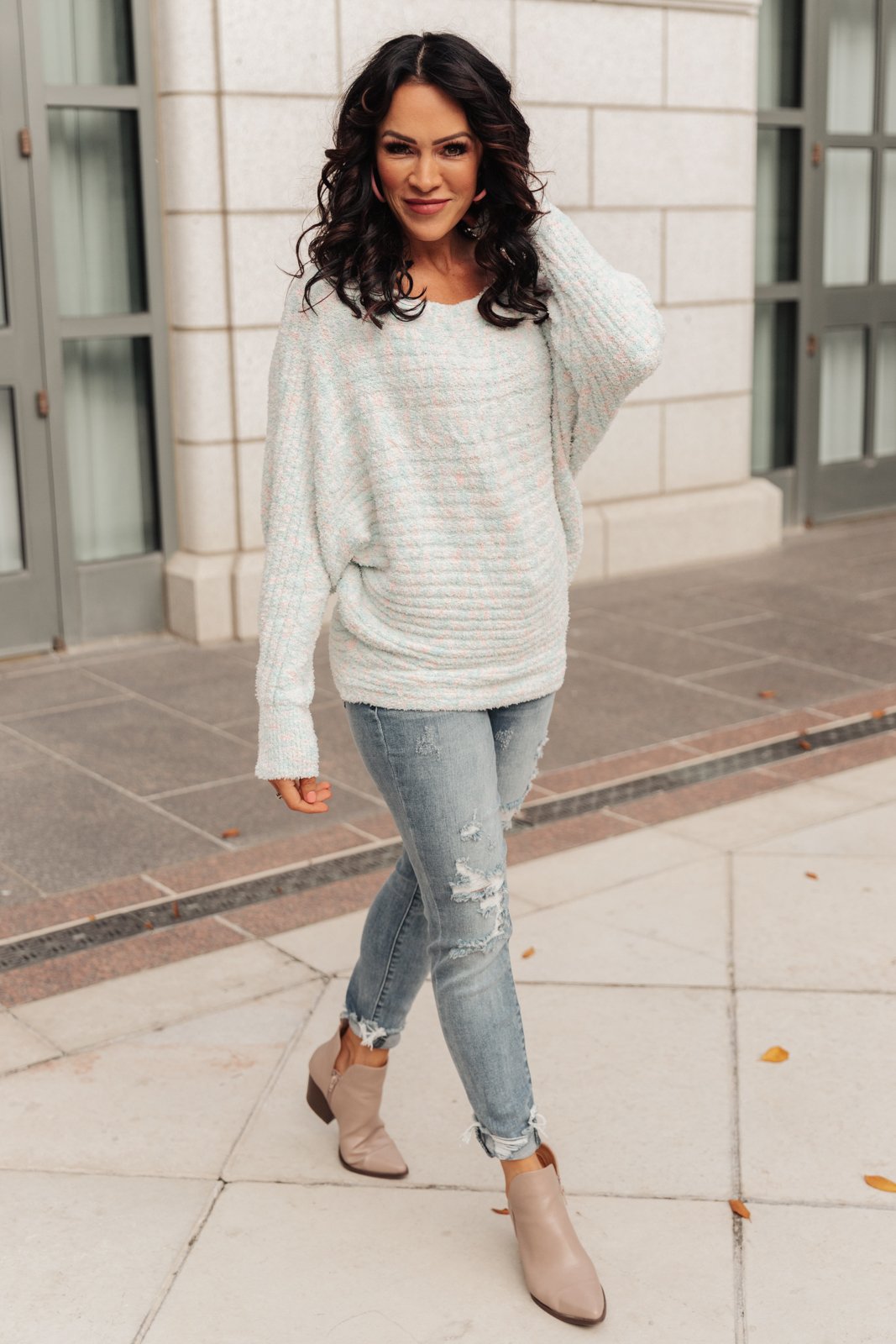 Cotton Candy Dream Sweater in Pink/Blue