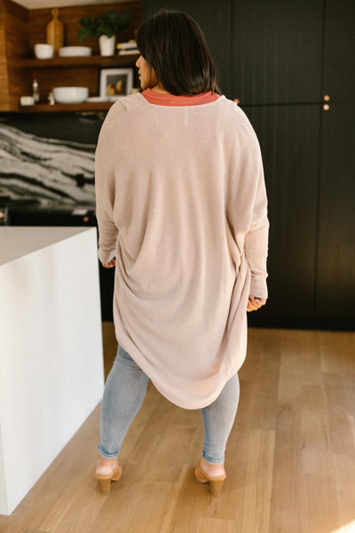 Cozy Cardi In Taupe