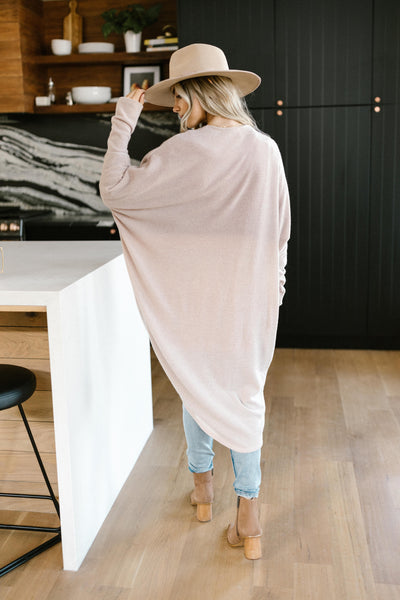 Cozy Cardi In Taupe