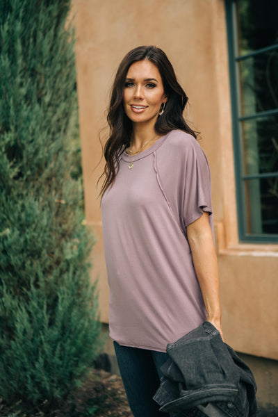 Cozy Cool Tee in Lavender