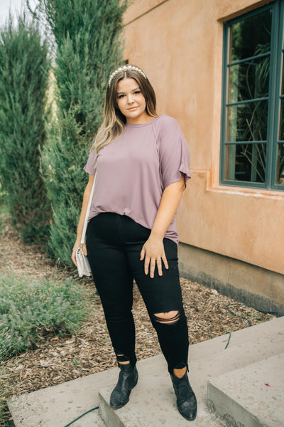 Cozy Cool Tee in Lavender