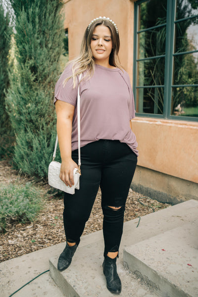 Cozy Cool Tee in Lavender