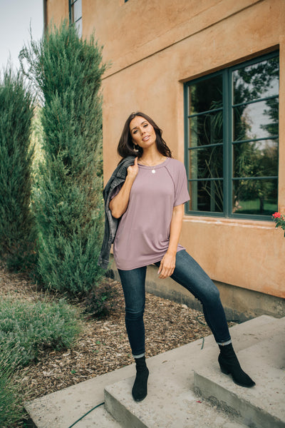 Cozy Cool Tee in Lavender