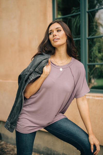 Cozy Cool Tee in Lavender