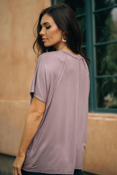 Cozy Cool Tee in Lavender