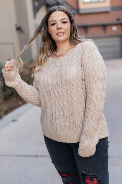 Cozy Cropped Sweater in Oatmeal