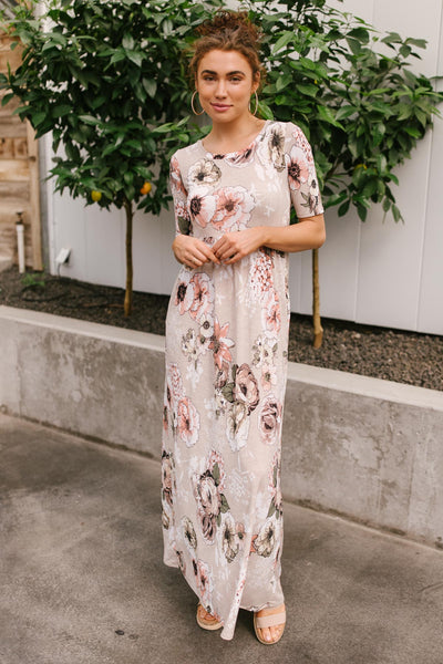 Date Night Maxi in Taupe