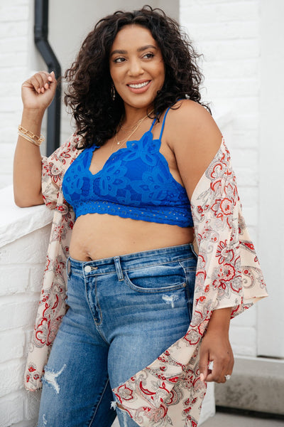 Daydream Lace Bralette in Cerulean Blue