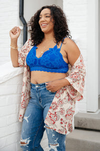 Daydream Lace Bralette in Cerulean Blue