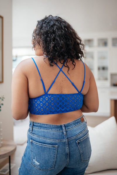 Daydream Lace Bralette in Cerulean Blue