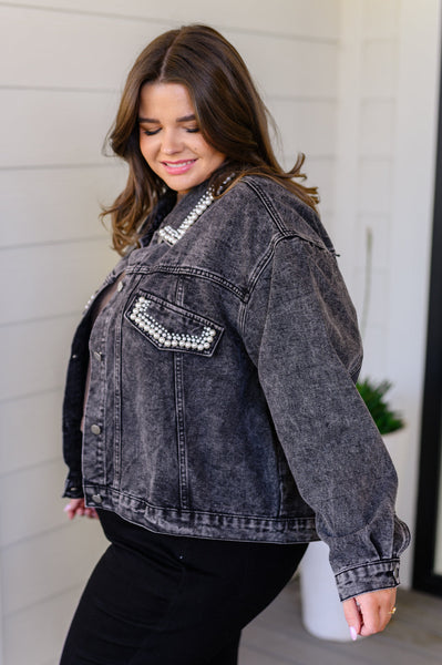 Denim And Pearls Denim Jacket