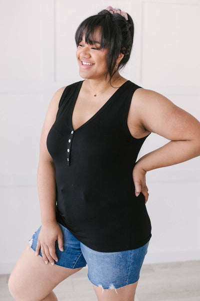 Desert Roses Tank in Black