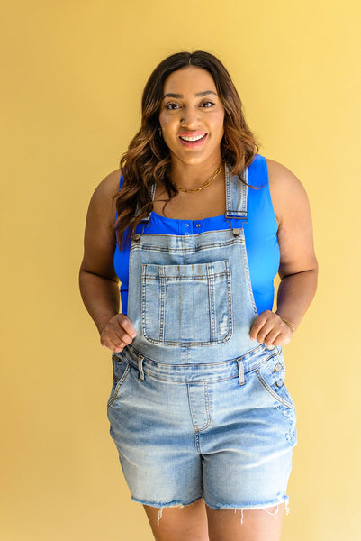 Devon Distressed Shortalls