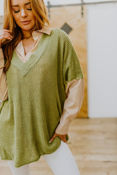 Dress For Success Oversized V-Neck Sweater