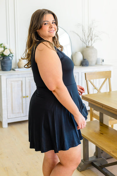 Effortless in Ebony Skort Dress