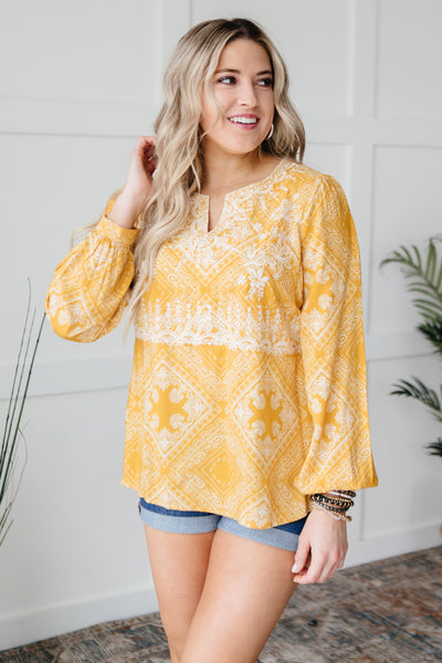 Embroidered In Sunshine Blouse