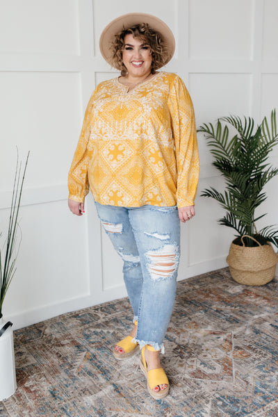 Embroidered In Sunshine Blouse