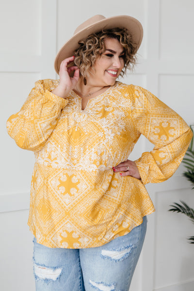 Embroidered In Sunshine Blouse