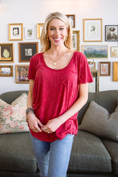 Enjoy The Day Tee In Red