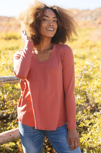 Every Girl's Favorite Basic Top in Brick