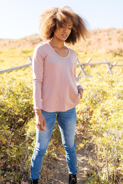 Every Girl's Favorite Basic Top in Mauve