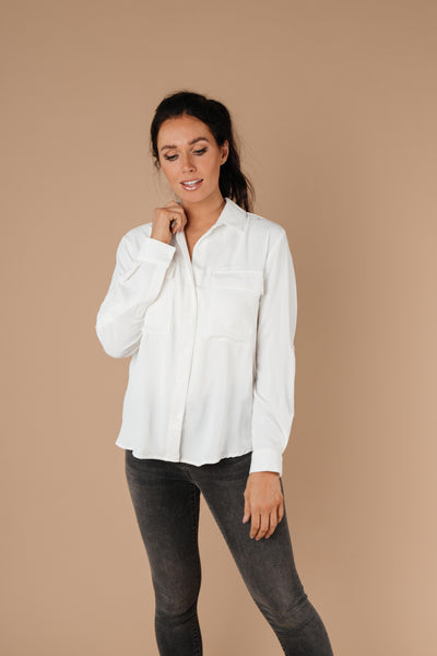 Every Girl's Go-To White Button Down