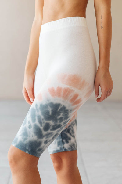 Tickle Me Tie Dye Shorts in Peach