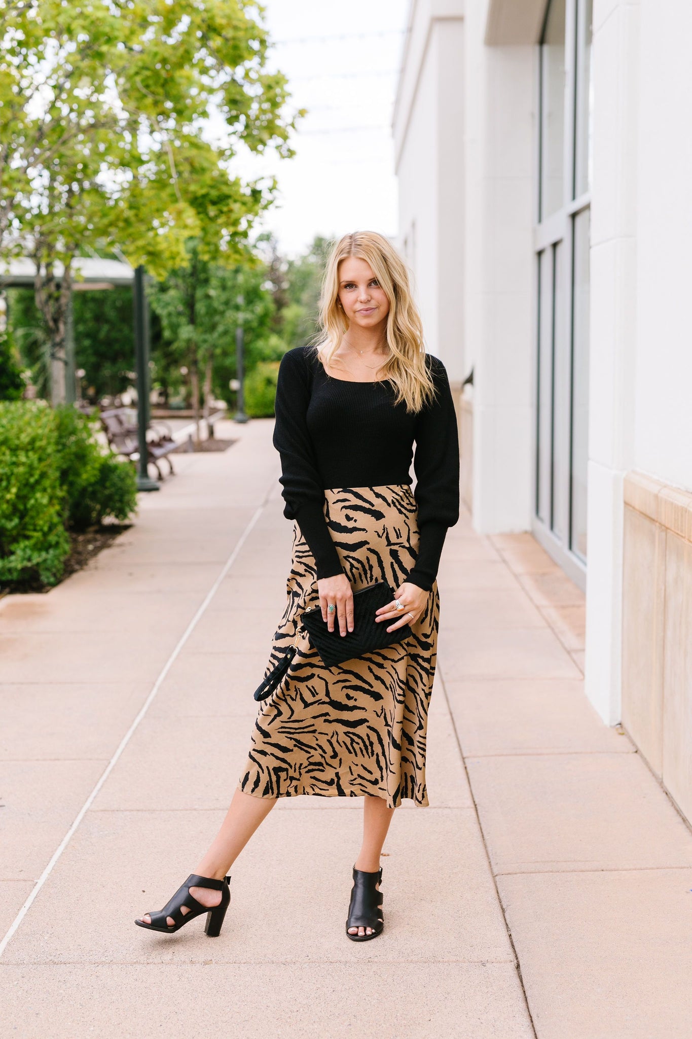 Eye Of The Tiger Midi Skirt