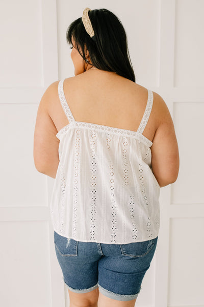 Eyelet You Know Camisole In Off-White