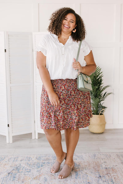 Four Seasons Floral Mini Skirt