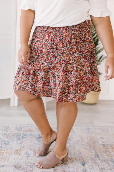 Four Seasons Floral Mini Skirt